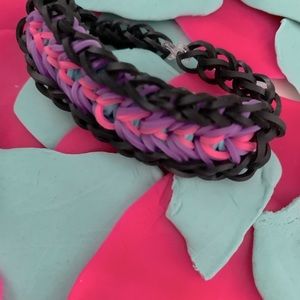 Purple waterfall homemade bracelet